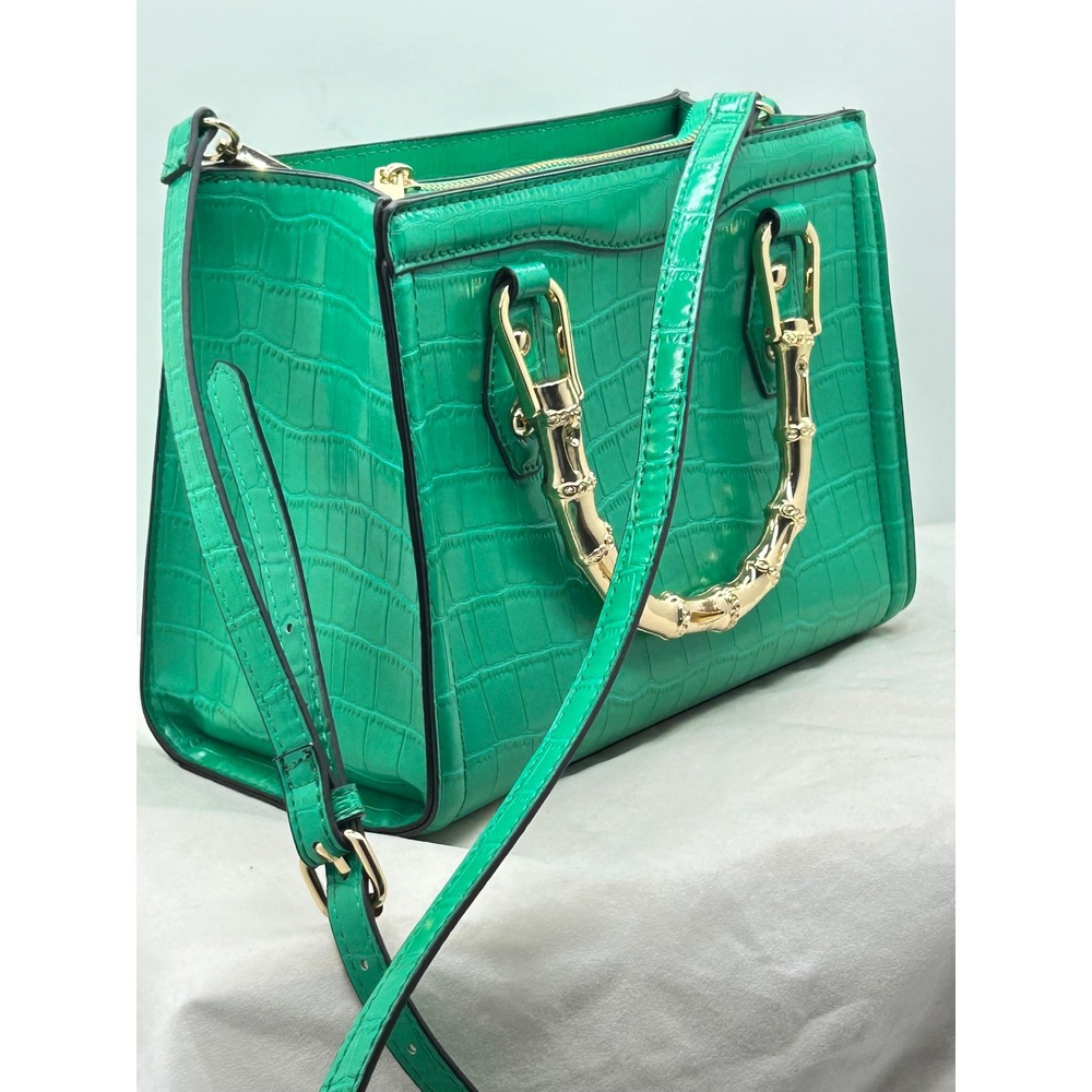 Aldo Chic Crocodile Embossed Top Handle Handbag Crossbody Strap - Picture 2 of 16